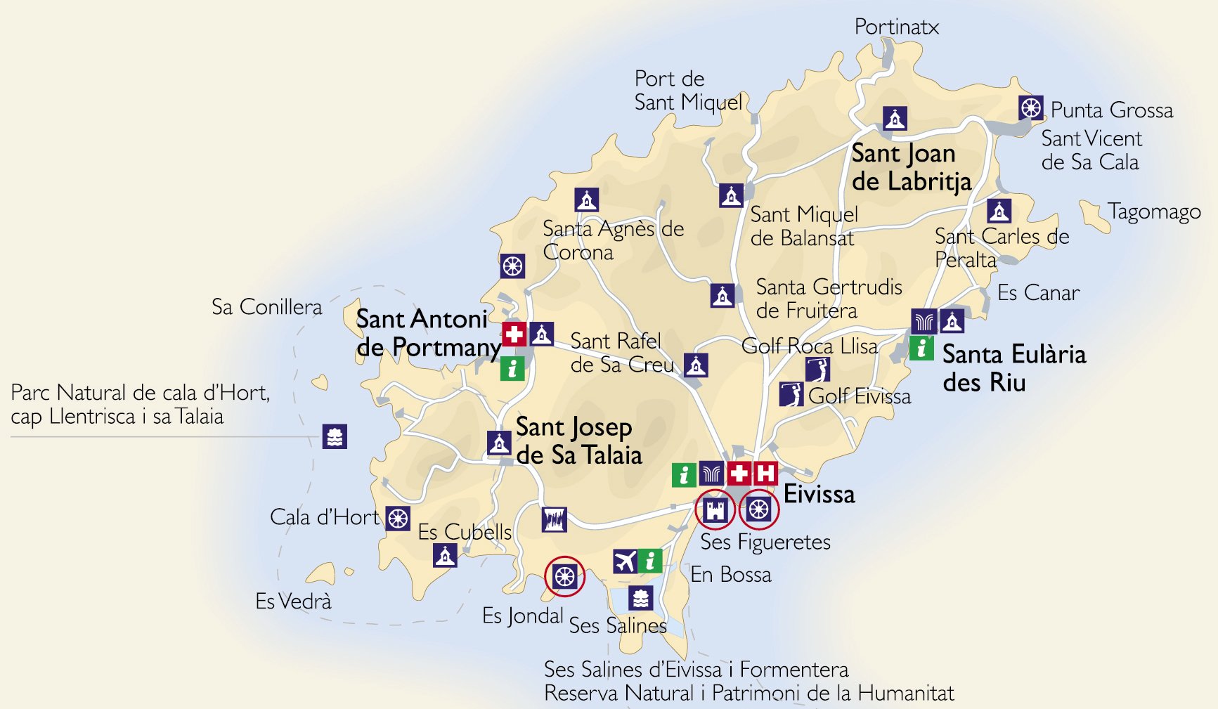 Ibiza mapa / Eivissa mapa